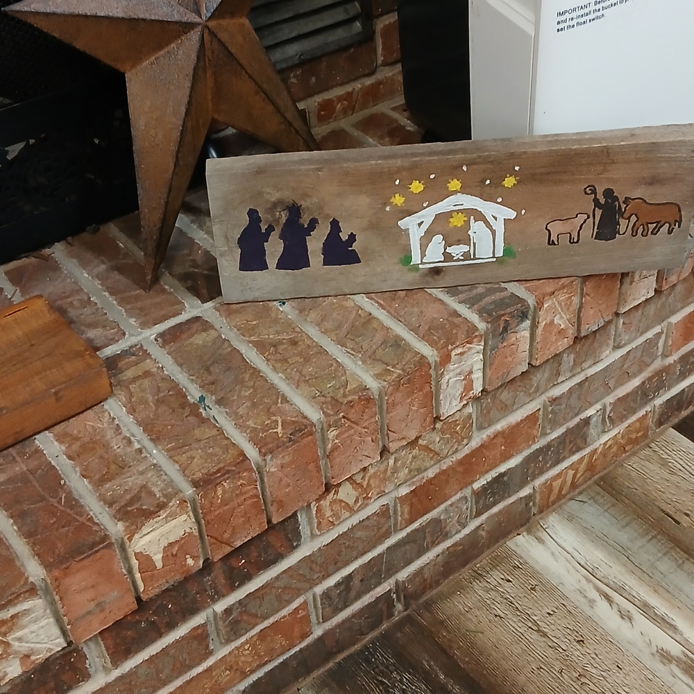 Rustic Nativity Scene Wall Decor